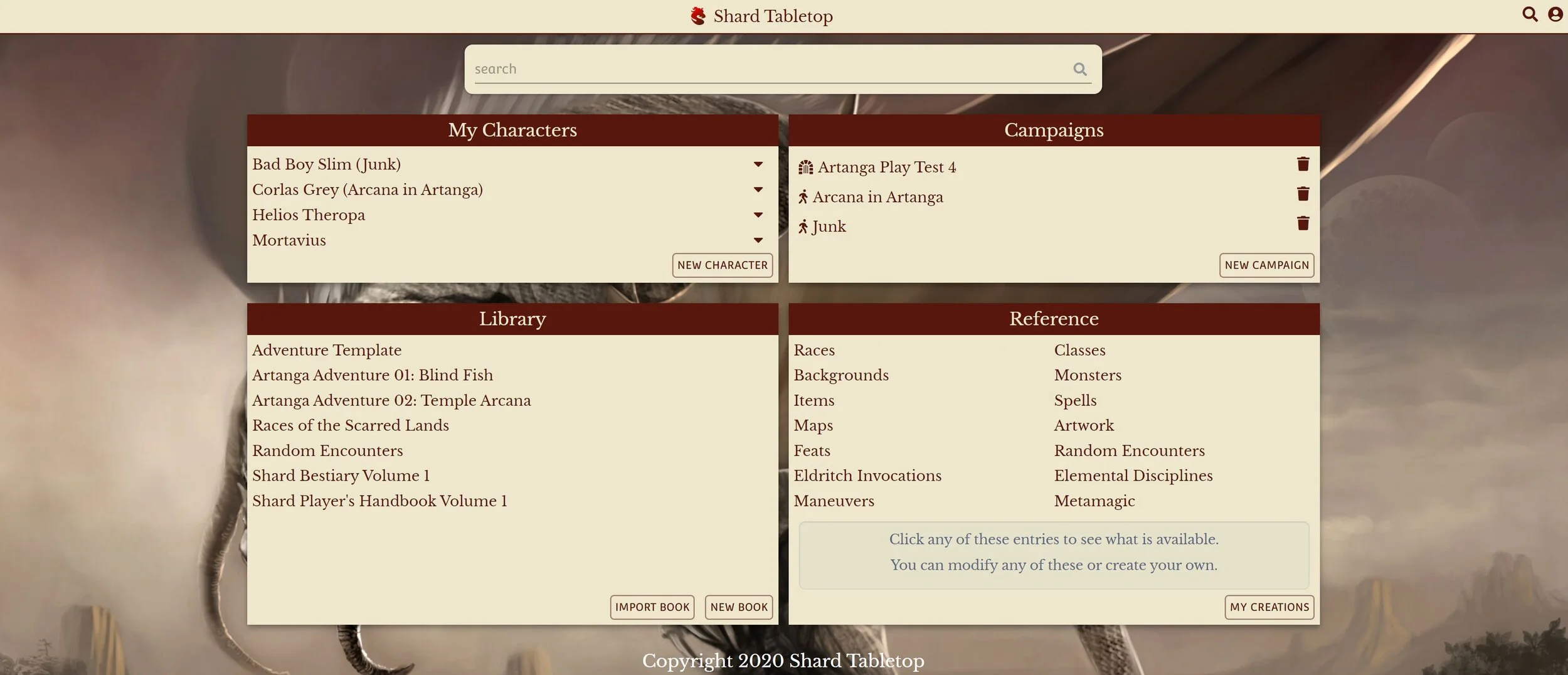 Create and Share — Shard Tabletop